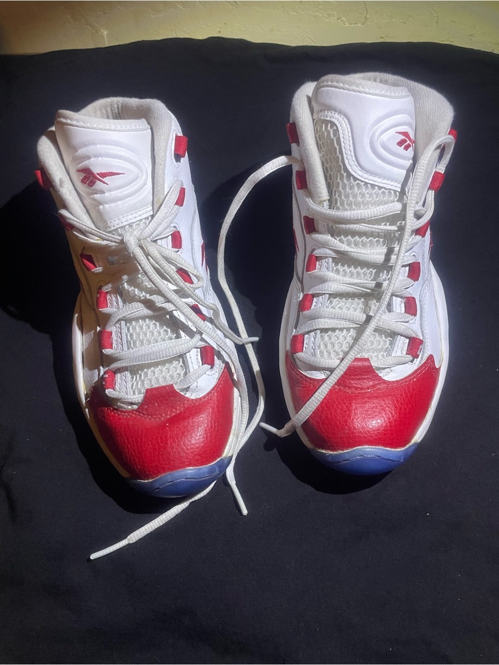 Reebok Kids White, Red & Blue High-Top Sneakers